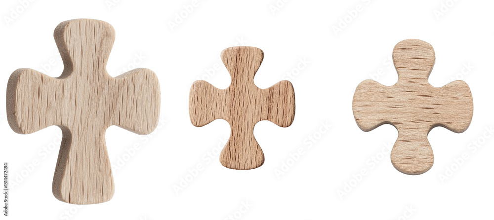 Poster this png image depicts a natural wooden puzzle piece, characterized by its smooth surface and distin