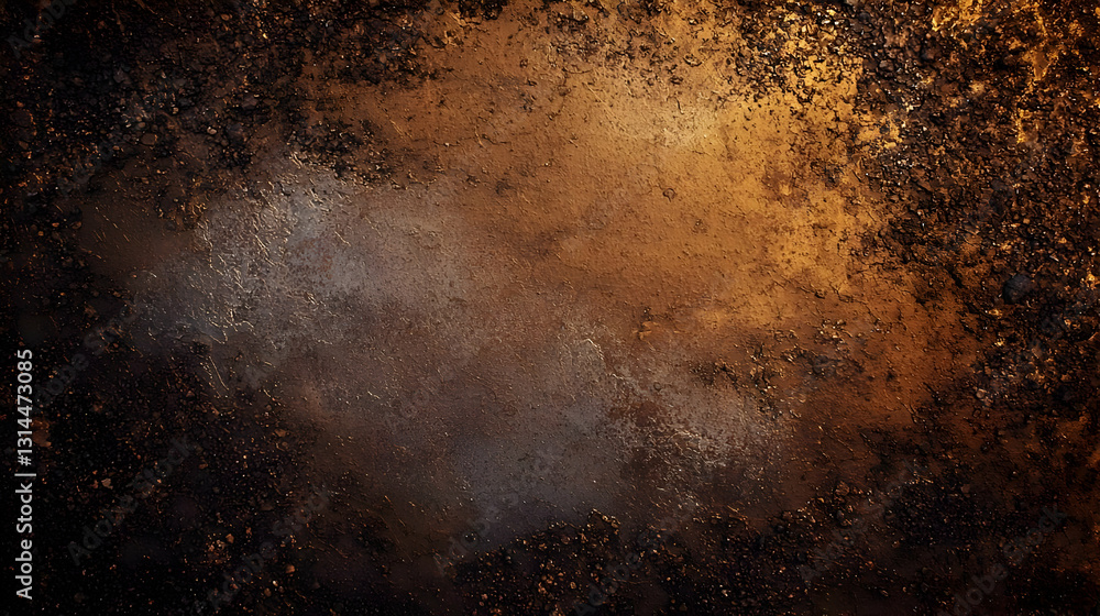 Poster golden glitter explosion on a dark background a festive shimmering abstract texture with bright part