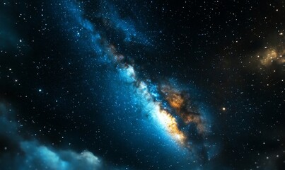 Fototapeta premium Vibrant Starfield Galaxy Cosmic Space