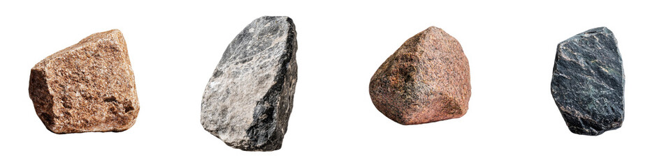 Obraz premium This stone's natural brown color and rough texture accentuate its irregular shape and weathered surface, making it a great choice for geology, construction, or nature-themed applications, set against