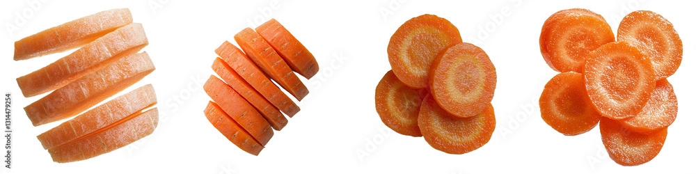 Aufkleber a vibrant orange fresh carrot slice with a smooth texture, suitable for healthy meals and snacks, is