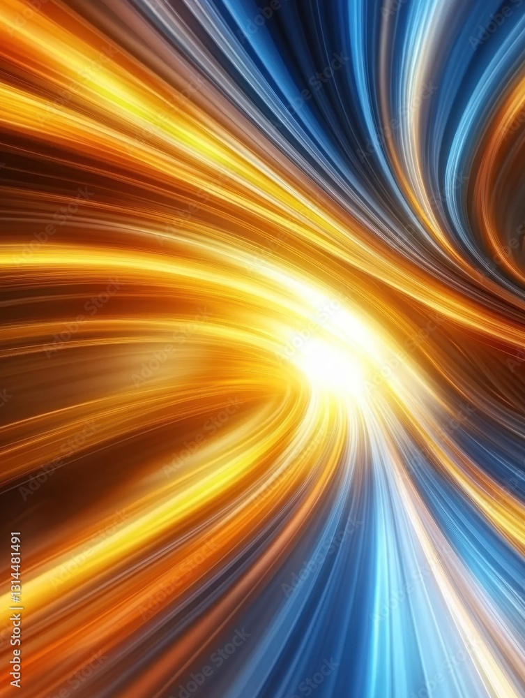 Aufkleber abstract energy stream of light with dynamic motion and vibrant colors in a futuristic style