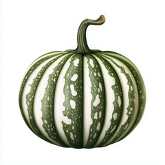 Pumpkin fba7 shows vibrant green and white striped appearance