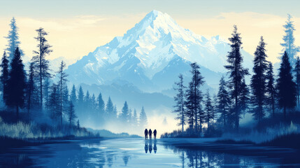 Vector illustrations that combine a variety of styles.