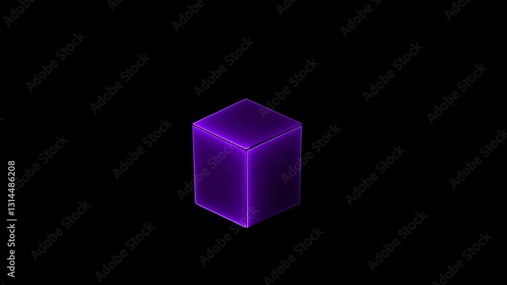 Poster moving square frame animation video,neon glowing square frame.