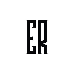 ER monogram logo design letter text name symbol monochrome logotype alphabet character simple logo