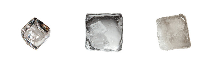 This png image features a tall blue ice block, distinguished by its rough surface and frosty texture, highlighting natural cracks and cool tones, all set against a transparent background