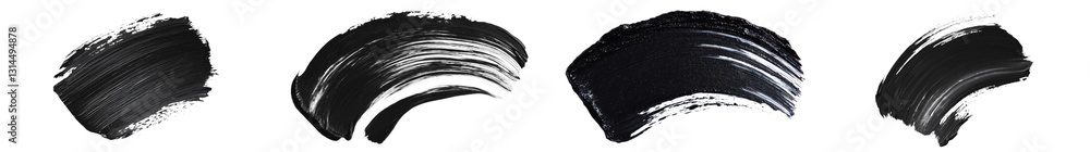 Aufkleber a black brush stroke on a white canvas generates a vibrant and multi-layered visual, great for art p