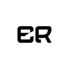 ER monogram logo design letter text name symbol monochrome logotype alphabet character simple logo