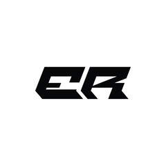 ER monogram logo design letter text name symbol monochrome logotype alphabet character simple logo