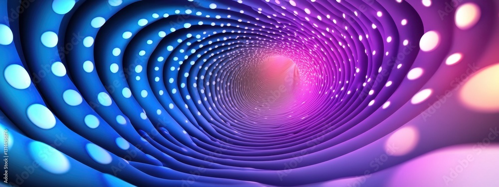 Poster vibrant abstract tunnel design showcasing dynamic light patterns and fluid motion