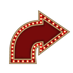 Shiny glowing horizontal retro light box vintage  casino frame vector