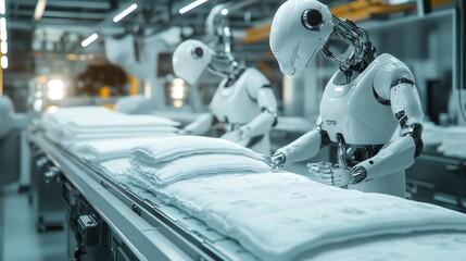 Future of Manufacturing: Robots Handling Textiles on Assembly Line