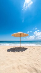 Beach Umbrella Ocean View Summer Vacation