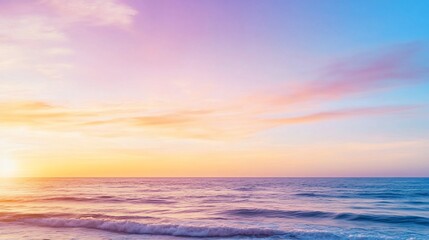 Fototapeta premium Pastel Sunset over Calm Ocean Waves