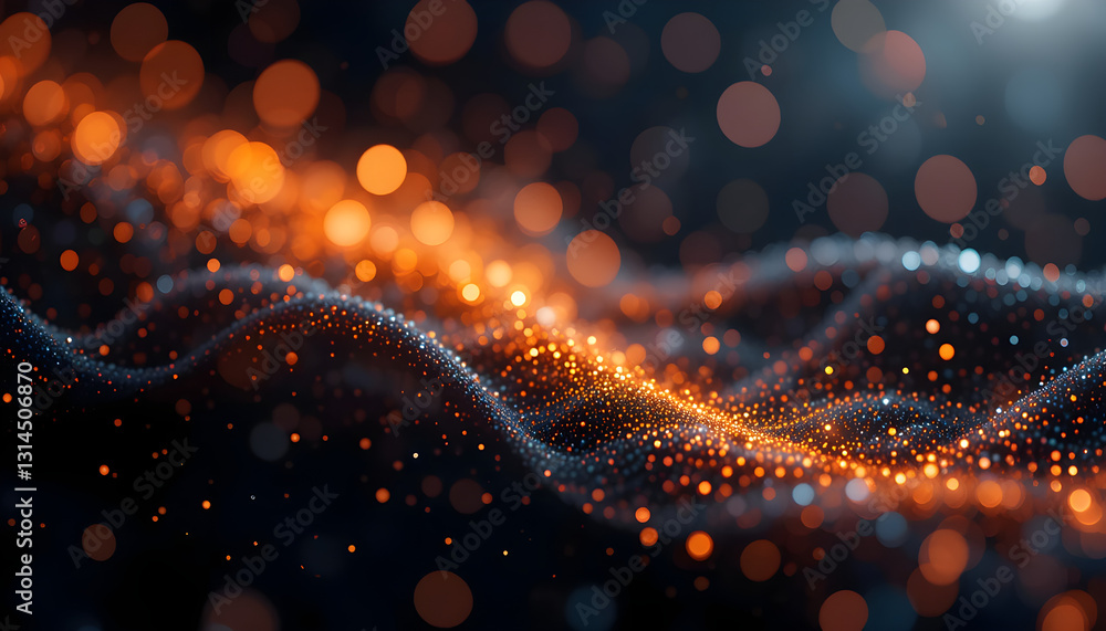 Poster black and orange sparkling abstract background – dynamic and elegant design