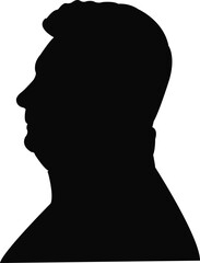 a man head silhouette vector