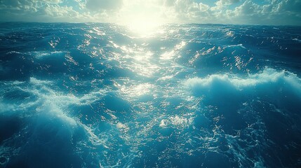 Fototapeta premium Ocean Waves at Sunset: A Breathtaking Seascape