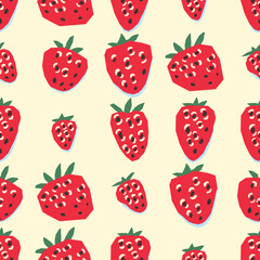 A Vibrant Strawberry Seamless Pattern is perfect for creating Fresh and Exciting Designs. Food background