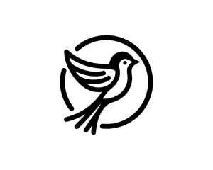 Obraz premium Flying bird logo design icon symbol vector illustration.
