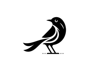 Flying bird logo design icon symbol vector illustration.