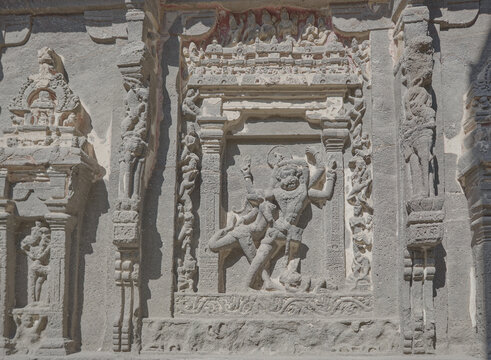  Ellora Caves in Maharashtra India, which is a UNESCO World Heritage Site, are the world's largest monolithic excavation of 34 Hindu, Buddhist and Jain temples carved into a basalt cliff. 
