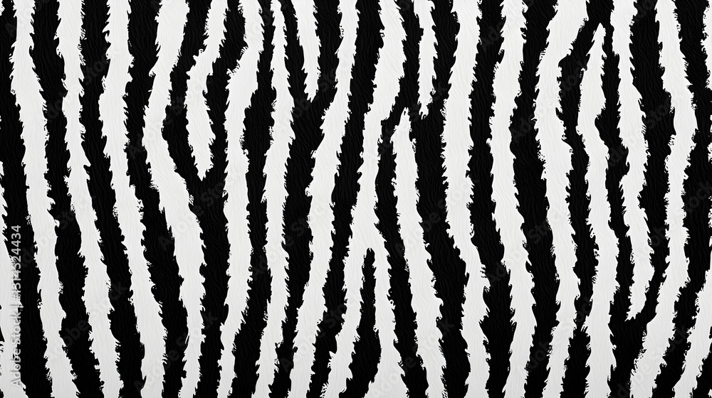 Aufkleber bold black and white zebra stripe pattern design on textured fabric background for fashion and texti