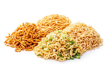 Delicious instant noodles variety pack asian cuisine food photography meal on transparent background