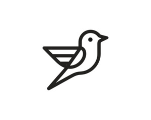 Flying bird logo design icon symbol vector illustration.