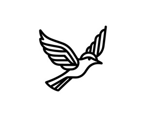 Obraz premium Flying bird logo design icon symbol vector illustration.