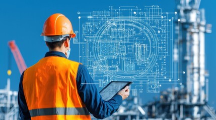 AI-driven construction site monitoring detecting potential safety hazards