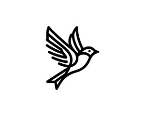 Obraz premium Flying bird logo design icon symbol vector illustration.