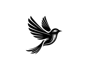 Flying bird logo design icon symbol vector illustration.