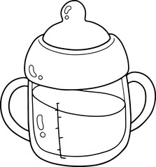 outline baby bottle