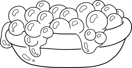 outline baby bathtube