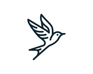 Fototapeta premium Flying bird logo design icon symbol vector illustration.
