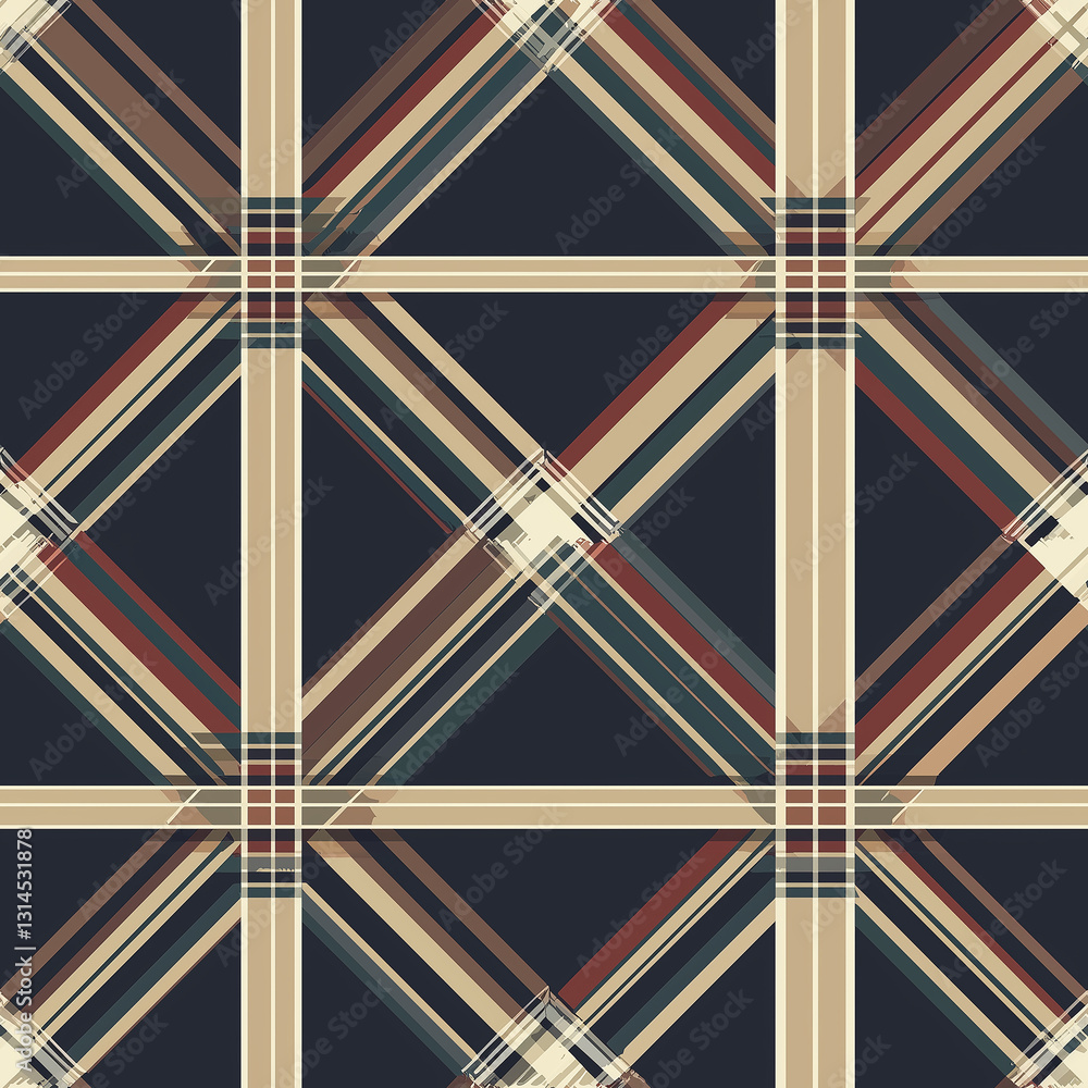 Poster tartan plaid patterns in duotone fabric texture seamless design for fashion and decor crossed patter