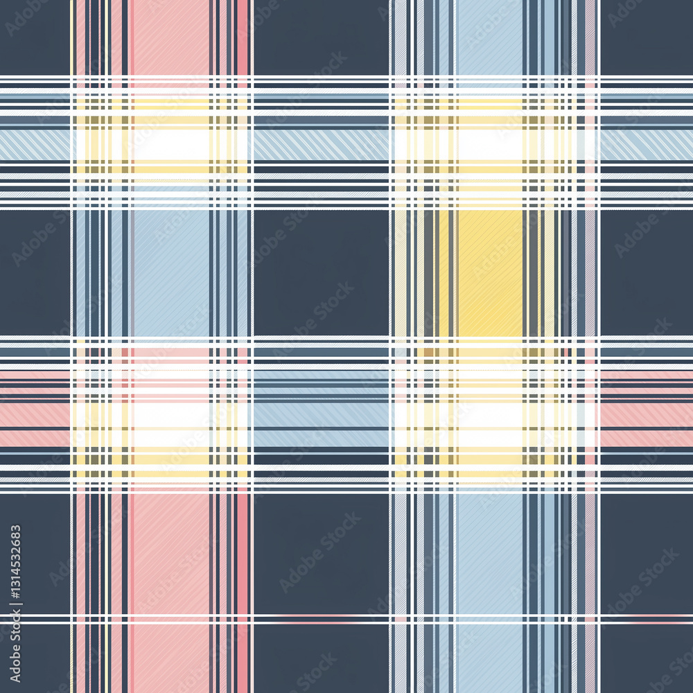 Poster elegant tartan plaid patterns in duotone fabric textile design interior decor soft textures seamless