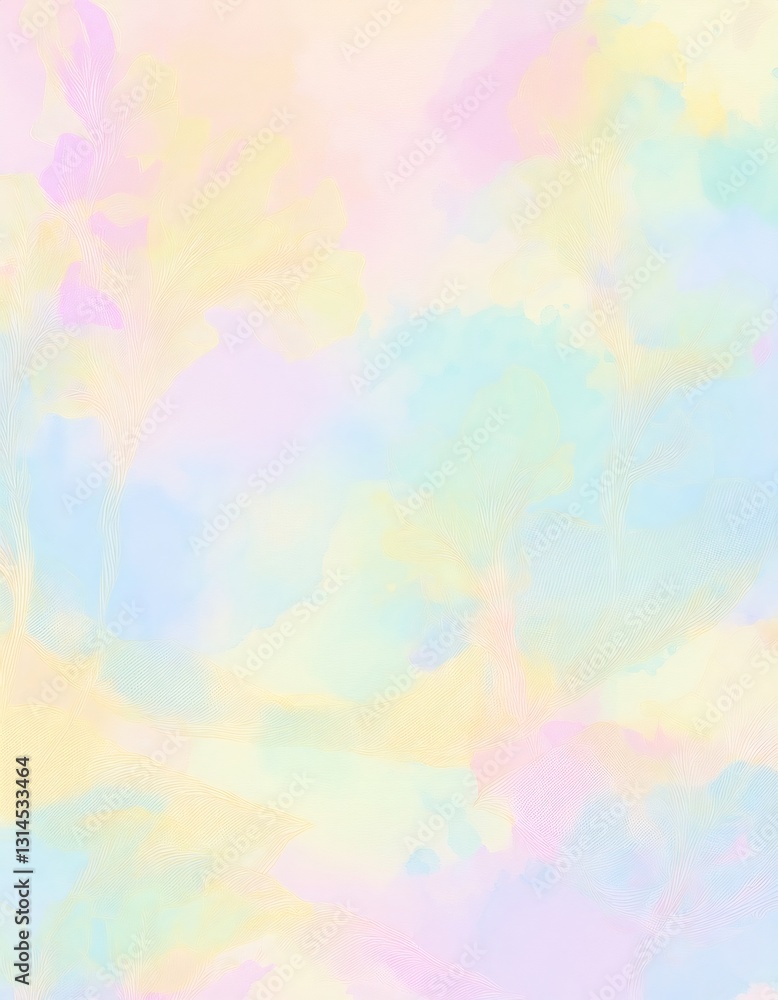 Poster pastel watercolor gradient blending softly, generating delicate ethereal backdrop with gentle color 