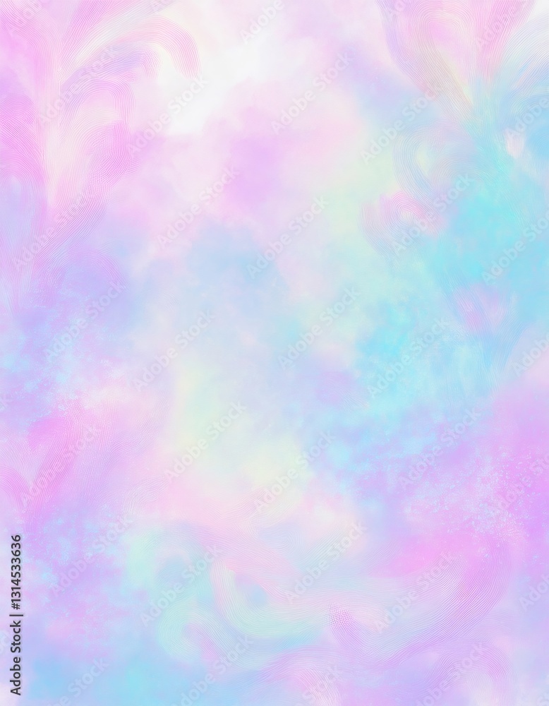 Poster swirling pastel colors create a dreamy and ethereal background, perfect for adding a touch of magic 