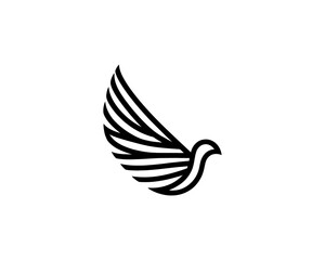 Obraz premium Flying bird logo design icon symbol vector illustration.