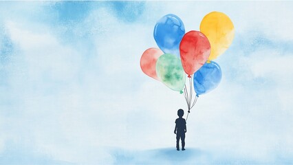 World Autism Day Poster. Autism Awareness art. Puzzle Pieces art. Colorful Kid Silhouettes . Space for Writing. April 2.