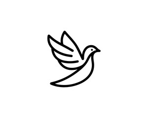 Flying bird logo design icon symbol vector illustration.