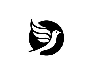 Obraz premium Flying bird logo design icon symbol vector illustration.