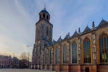 Fototapeta premium The Great Church or St. Lebuinus Church is the main church building of the Dutch city of Deventer, Netherlands, A city and municipality in the Salland historical region of the province of Overijssel.