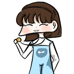 the girl happy that she is the winner. the girl isolate on png background