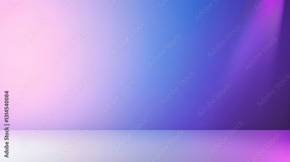 Poster vibrant abstract background with smooth gradient transition of pink purple and blue on empty studio 