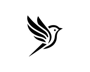 Flying bird logo design icon symbol vector illustration.
