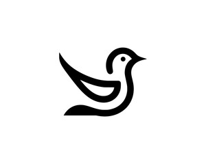 Obraz premium Flying bird logo design icon symbol vector illustration.