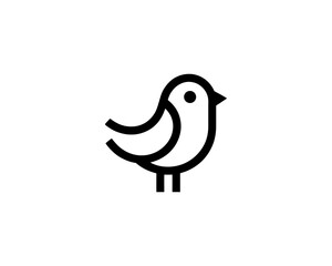 Flying bird logo design icon symbol vector illustration.